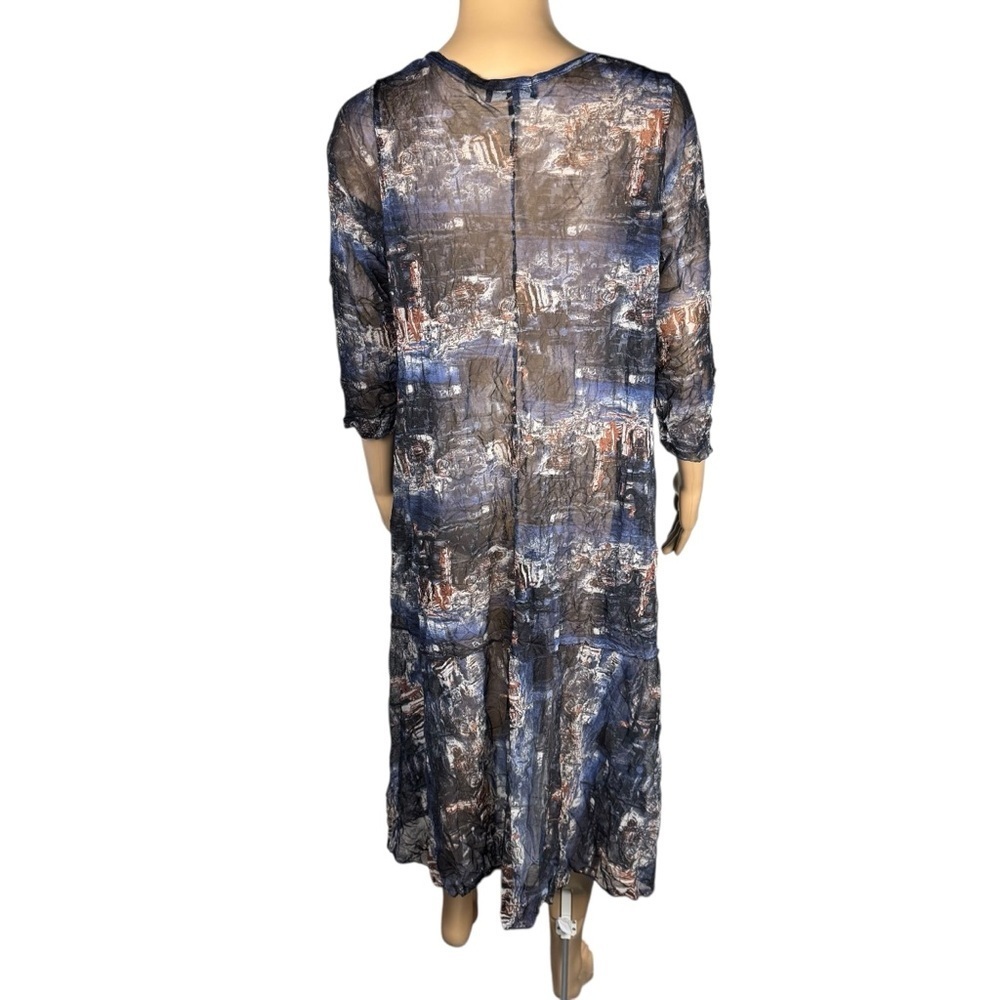 Comfy USA Sheer 3/4 Sleeve Cover Up Dress Size S - Picture 4 of 7